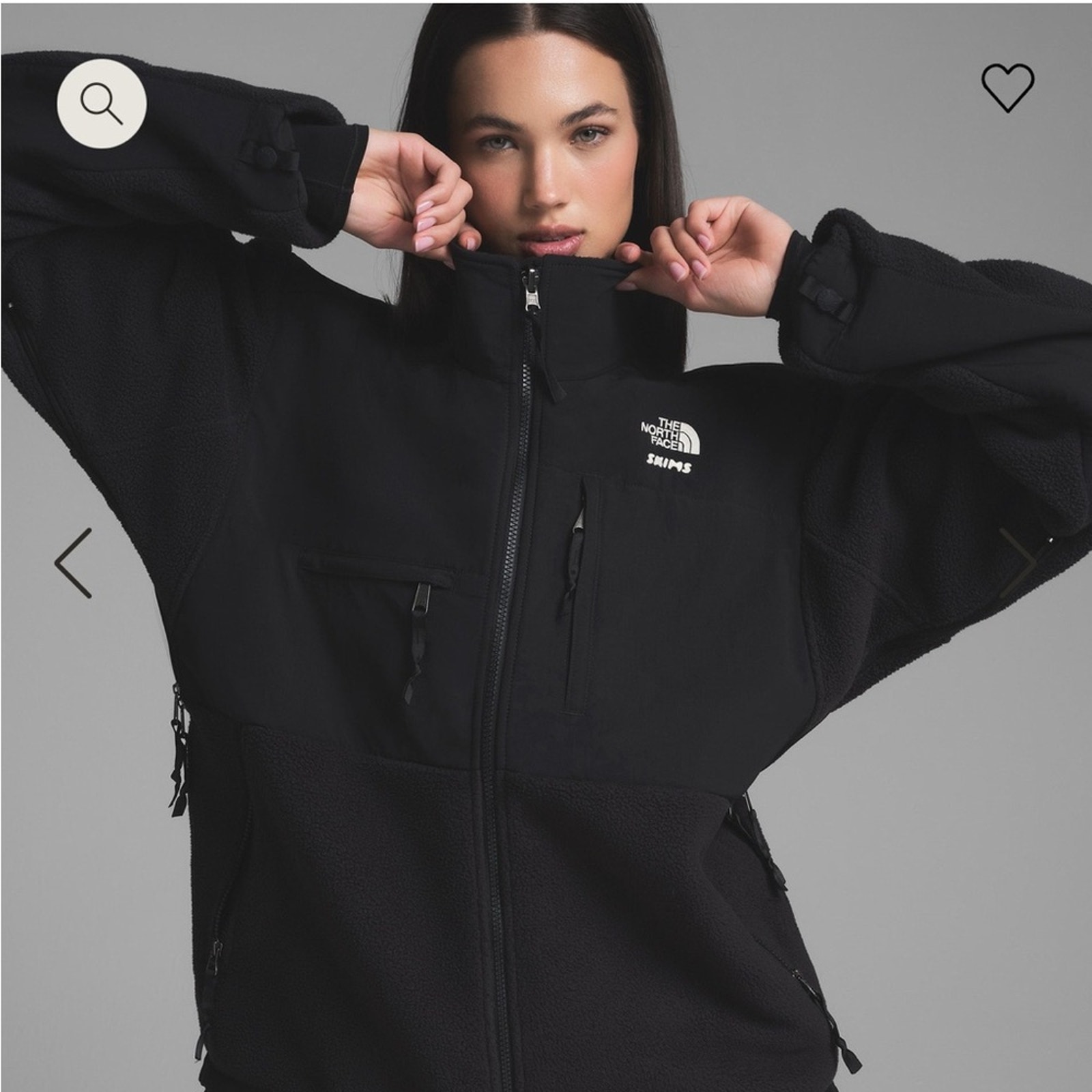 The North Face X Skims 1995 Retro Denali Fleece Jacket Onyx L
